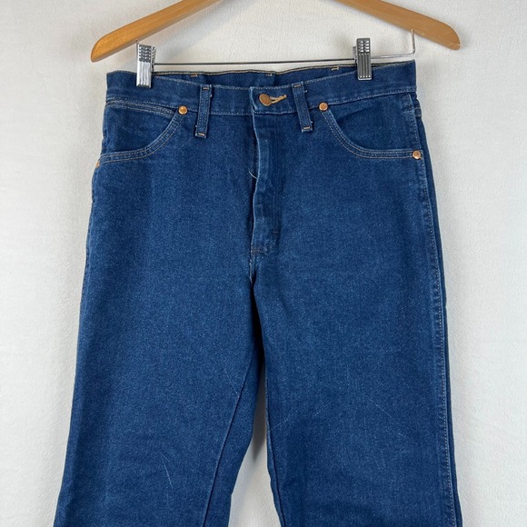 VTG Wrangler Jeans Mens‎ 31x30 Regular Fit Dark Wash Denim Pants Classic - Picture 2 of 10